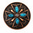 1" Set of 4 Conchos Western Saddle Tack Copper Stone Rhinestone CO529
