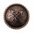 Set of 4 Conchos Western Saddle Tack Bridle Arrows Engraved Copper Screw Co530