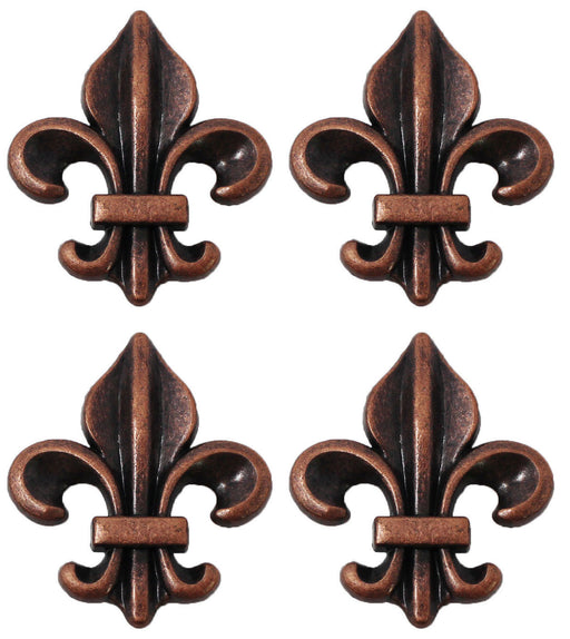 1-1/4" Set of 4 Conchos Western Saddle Tack Copper Fleur De Lis Co536