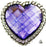 Set of 4 Conchos Western Saddle Tack Lavender Heart Rhinestone Co537