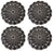 Set of 4 Conchos Western Saddle Tack Antique Silver Rhinestones Co538