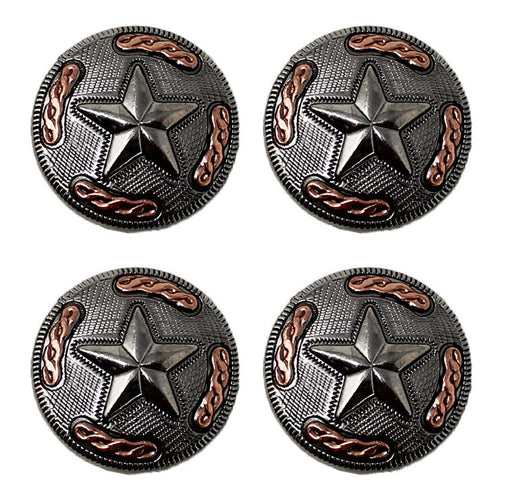 Set of 4 Conchos Western Saddle Tack  Copper Lone Star Co548