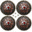 Set of 4 Conchos Western Saddle Tack 1-1/4" Engraved Copper Flower Co558