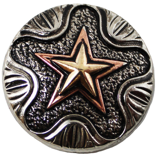 Set of 4 Conchos Western Saddle Tack 1-1/4" Engraved Copper Lone Star Co560