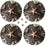 Set of 4 Conchos Western Saddle Tack 1-1/4" Engraved Copper Lone Star Co560