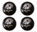 Set of 4 Conchos Western Saddle Tack 1-1/4" Engraved Three-Tone Flower Co561