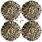 Set of 4 Conchos Western Saddle Tack 1-1/4" Brass Floral Engraved Co562