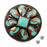 Set of 4 Conchos Western Tack 1-1/4" Copper Engraved Turquoise Screw Back CO568