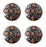 Set of 4 Screw Back 1-1/4" Western Tack Two-Tone Engraved Conchos CO573