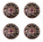 Set of 4 Screw Back 1-1/4" Western Engraved Purple Stone Conchos CO574