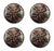 Set of 4 Screw Back 1-1/4" Three-Tone Engraved Turquoise Stone Conchos CO575