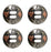 Set of 4 Slotted 1-1/2" Western Tack Poker Engraved Conchos CO582