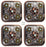 Set of 4 Screw Back Conchos Western Saddle Bridle Tack Bags 1-1/4"  Floral Co589