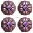 Set of 4 Screw Back Conchos Western Saddle Bridle Tack Bags 1-1/4" Purple Co591