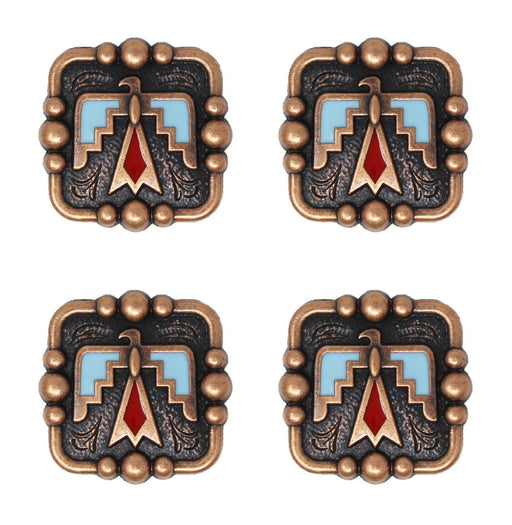 Set of 4 Screw Back Copper Eagle Conchos Western Saddle Tack Craft 1-1/4" Co602