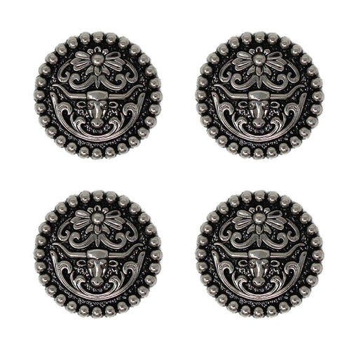 Set of 4 Screw Back Conchos Western Saddle 1-1/4" Co603