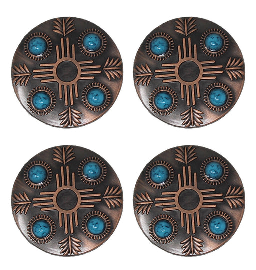 Set of 4 Screw Back Conchos Western Saddle  Co608