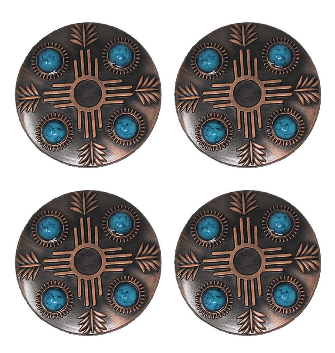Set of 4 Screw Back Conchos Western Saddle  Co608