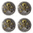 Set of 4 Screw Back Skull Conchos Western Saddle Tack Saddle Bridle Co613