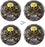 Set of 4 Screw Back Skull Conchos Western Saddle Bridle Co615