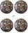 Set of 4 Screw Back Conchos Western Saddle  Co617