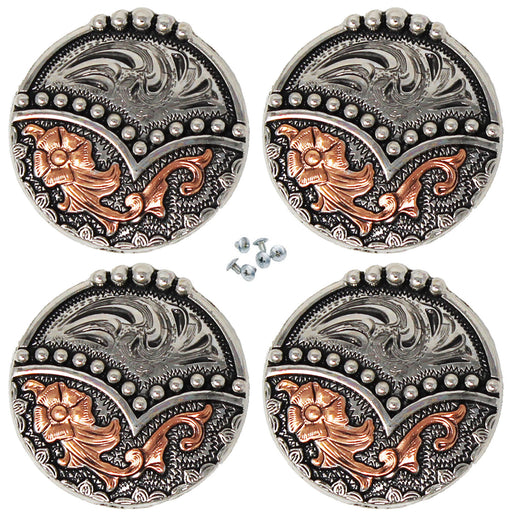 Set of 4 Screw Back Conchos Western Saddle  Co618