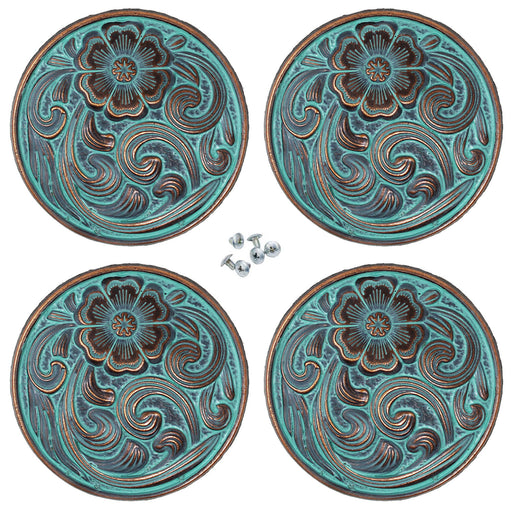 Set of 4 Screw Back Conchos Western Saddle  Co622