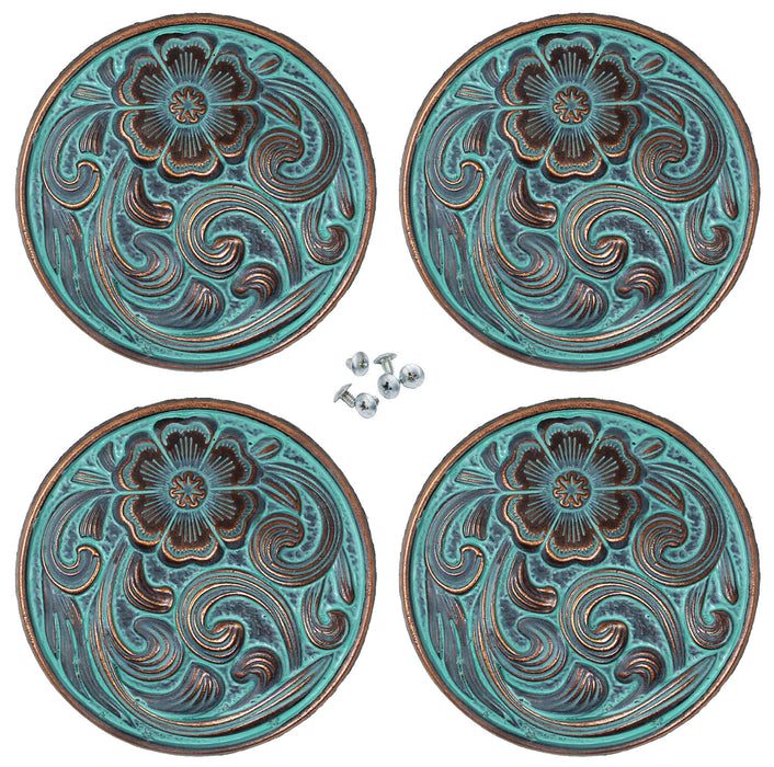 Set of 4 Screw Back Conchos Western Saddle  Co622