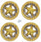 Chalenger 1-1/4" Set of 4 Lone Star Engraved Decorative Tack Belt SCREW BACK Conchos Co626