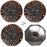 1-1/4" Set of 4 Floral Engraved Decorative Tack Belt Bag Jewelry Conchos Co632