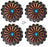 1-1/4" Set of 4 Floral Engraved Decorative Tack Belt Bag Jewelry Conchos Co640