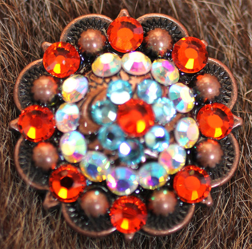 4 Conchos Rhinestone Horse Saddle Western  Berry CO75
