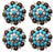 4 Conchos Rhinestone Horse Saddle Western  Berry Turquoise CO84