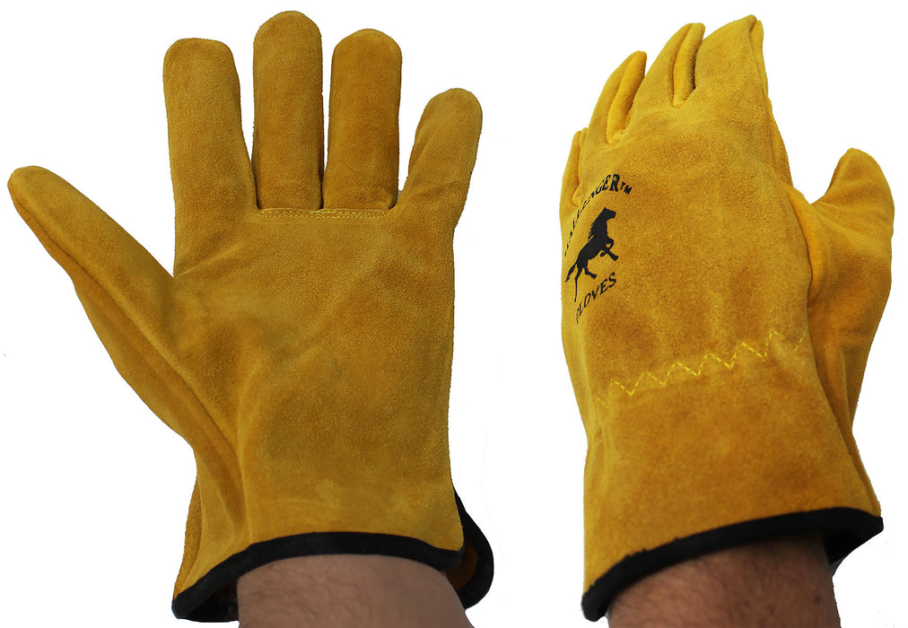 Large Heavy-Duty Suede Leather All-Purpose Working Gardening Gloves 101TS04