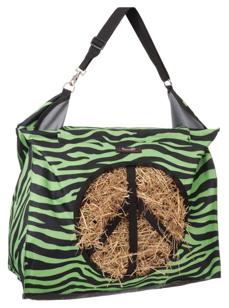 Horse HAY Bag TOTE TOUGH 1 Heavy Denier Nylon Peace Sign Opening 10202