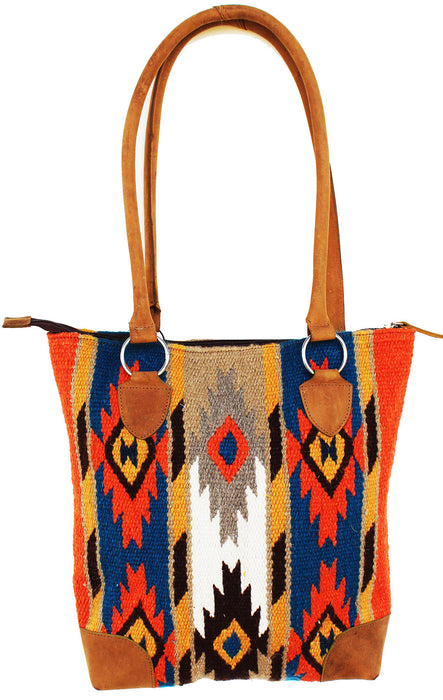 Women's Western Handwoven Wool Rodeo Cowgirl Handbag Shoulder Purse Tote 10304