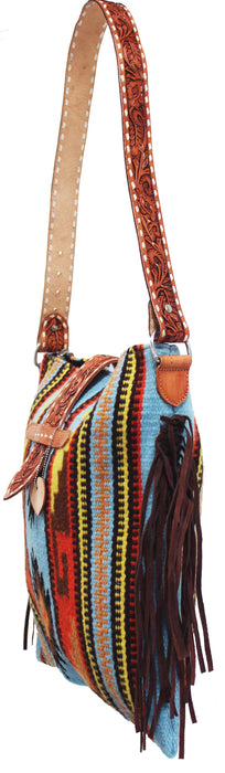 Women's Western Handwoven Wool Rodeo Cowgirl Purse Shoulder Bag Tote 103B14