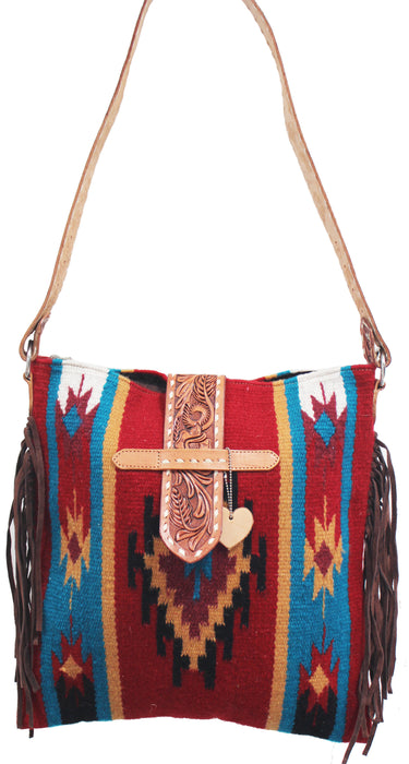 Women's Western Handwoven Wool Rodeo Cowgirl Purse Shoulder Bag Tote 103B16