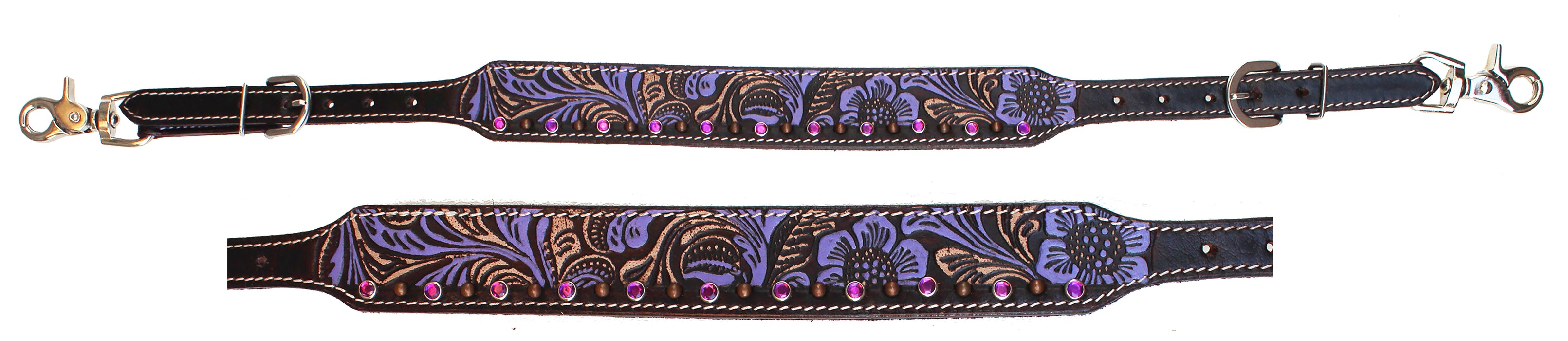 Western  Tack Floral Tooled Leather Wither Breast Collar Strap  10503