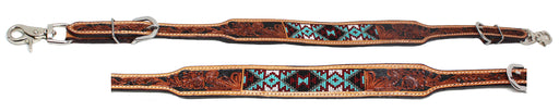 Western  Tack Floral Tooled Leather Wither Breast Collar Strap  10505