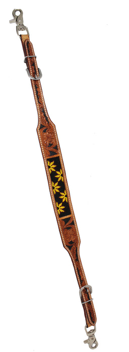 Western  Tack Floral Tooled Leather Wither Breast Collar Strap  10511