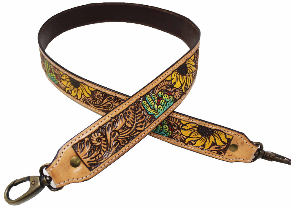 Western Linens Hand Tooled Western Purse Strap