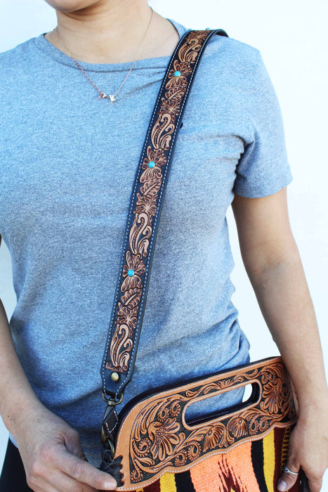 Tooled Leather Purse Strap Custom Western Purses Western Antique