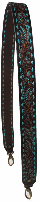 Western Antique Floral Tooled Leather Replacement Shoulder Strap 115FK09