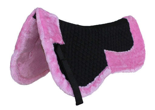 Horse English Quilted Half Pad Correction Wither Relief BLK Pink 12218PK