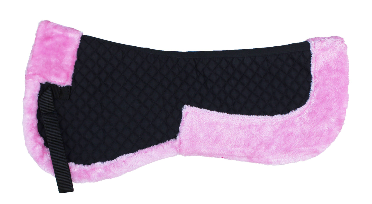 Horse English Quilted Half Pad Correction Wither Relief BLK Pink 12218PK