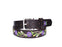 Women's 100% Leather 1 1/4" Wide Purple Floral Embroidered Belt 12AFBT5