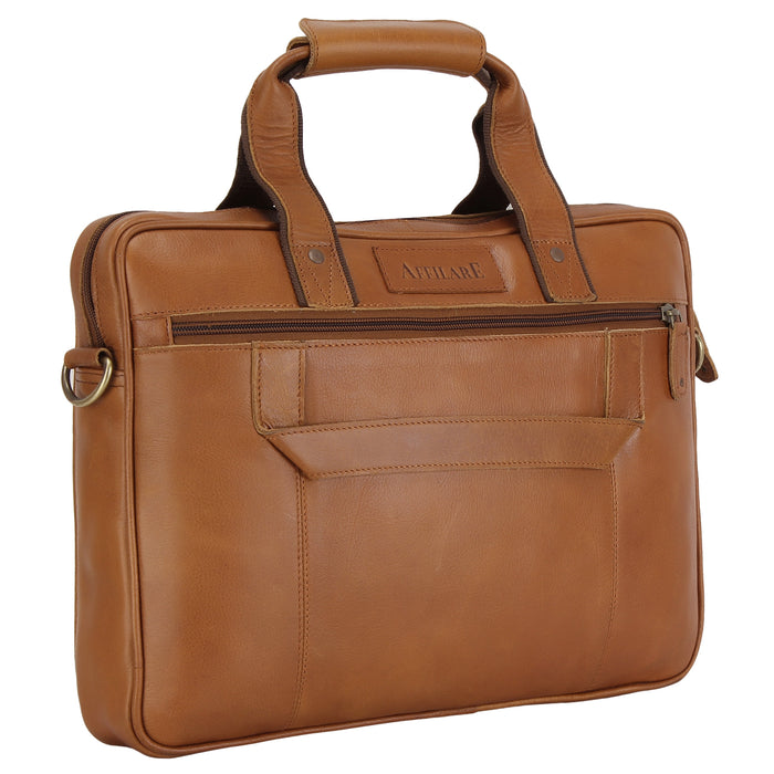 Affilare Genuine Full Grain Leather Laptop Bag Full Grain 17" x 11" Gift 12LB001