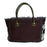 Challenger Women Canvas Handwoven Brown Leather Handbag Tote Purse 17RT2112