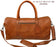 Leather Cow Hide Carry-On Duffle Weekend Gym Luggage Travel Bag 18Gym